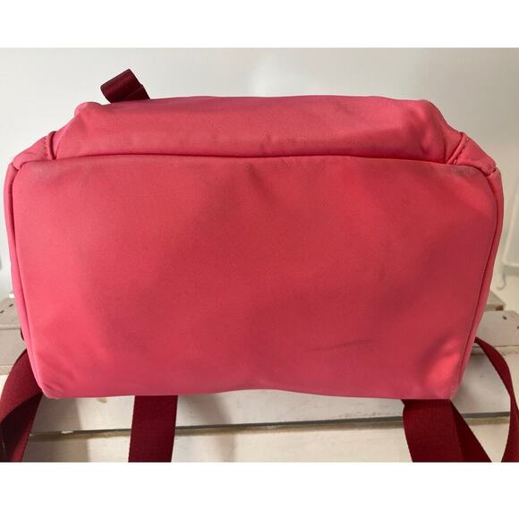 KATE SPADE, SMALL PINK AND MAROON NYLON BACKPACK WITH POCKET - Picture 7 of 16